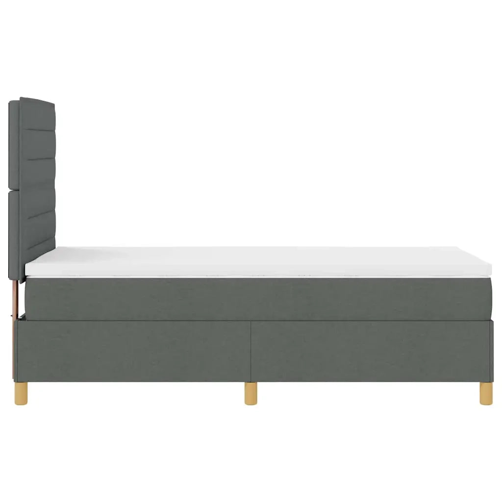 Letto a Sorgente LED Grigio scuro 90 x 200 cm Tessuto 3342992