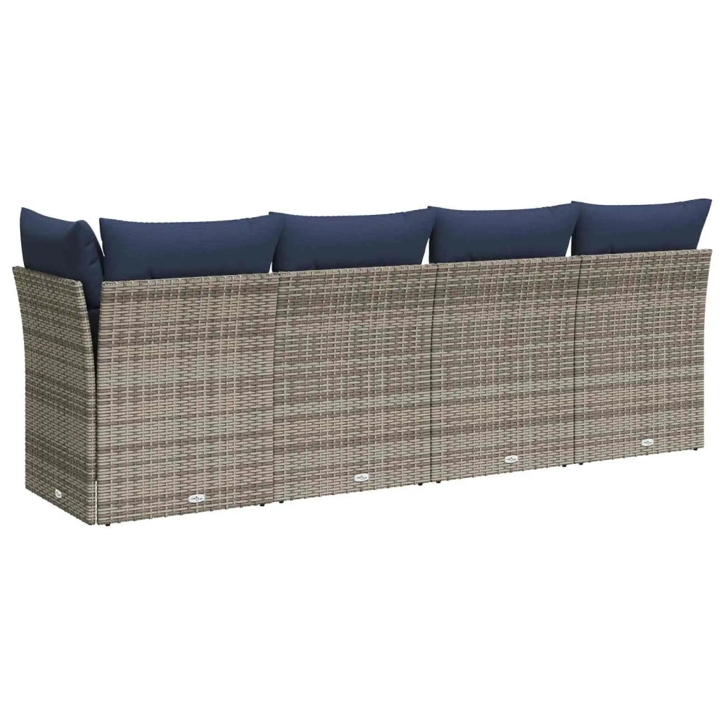 | Divano da giardino | Grigio 227 x 62 x 69 cm polyrattan 366150