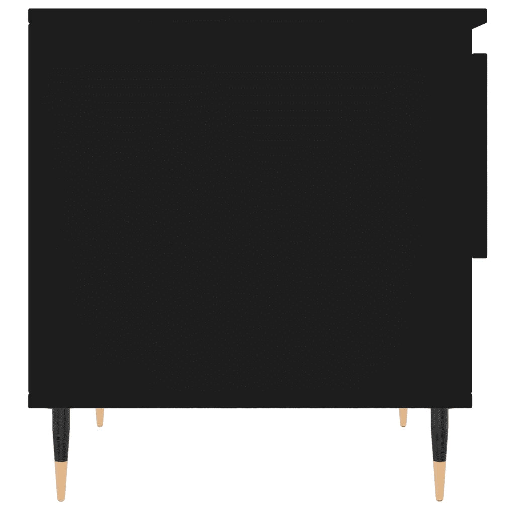 2 pz Tavolini da salotto | Tavolino da caff¨¨ | Tavolino da Soggiorno Neri 50x46x50 cm in Legno Multistrato