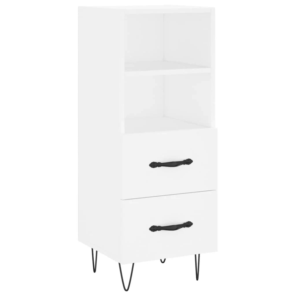 Buffet credenza cassettiera armadio mobile contenitore organizer per cucina soggiorno salotto 34,5 x 34 x 90 cm legno ingegnerizzato bianco 02_0030270