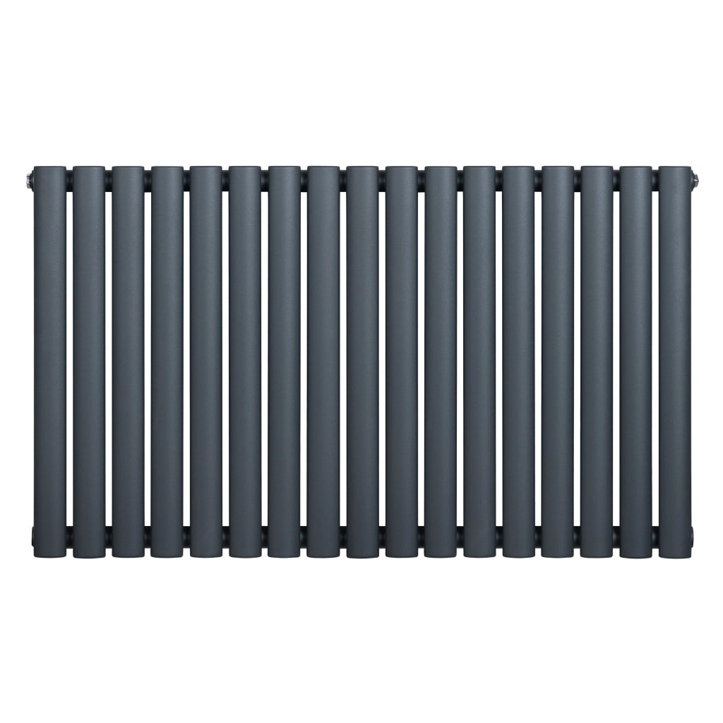 Radiatore Orizzontale Design Ovale Colonna Singola Antracite 600x1020 mm
