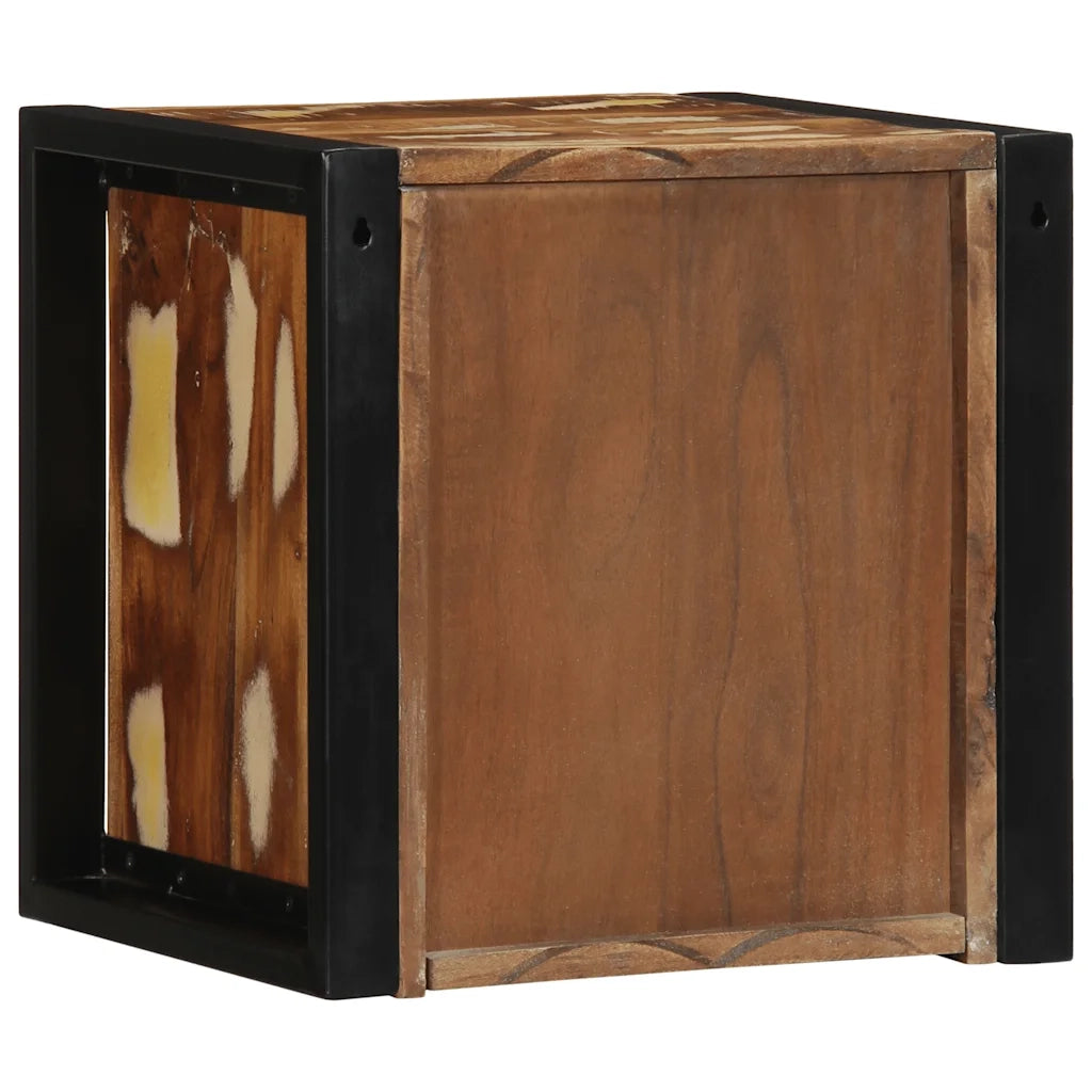 Comodino Multicolore 40x35x40 cm in Legno Massello Recupero 4015958