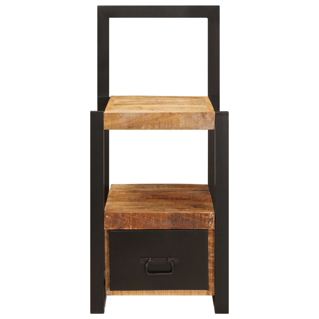 Stand da Valet 40x40x90 cm Legno Massello di Mango Grezzo