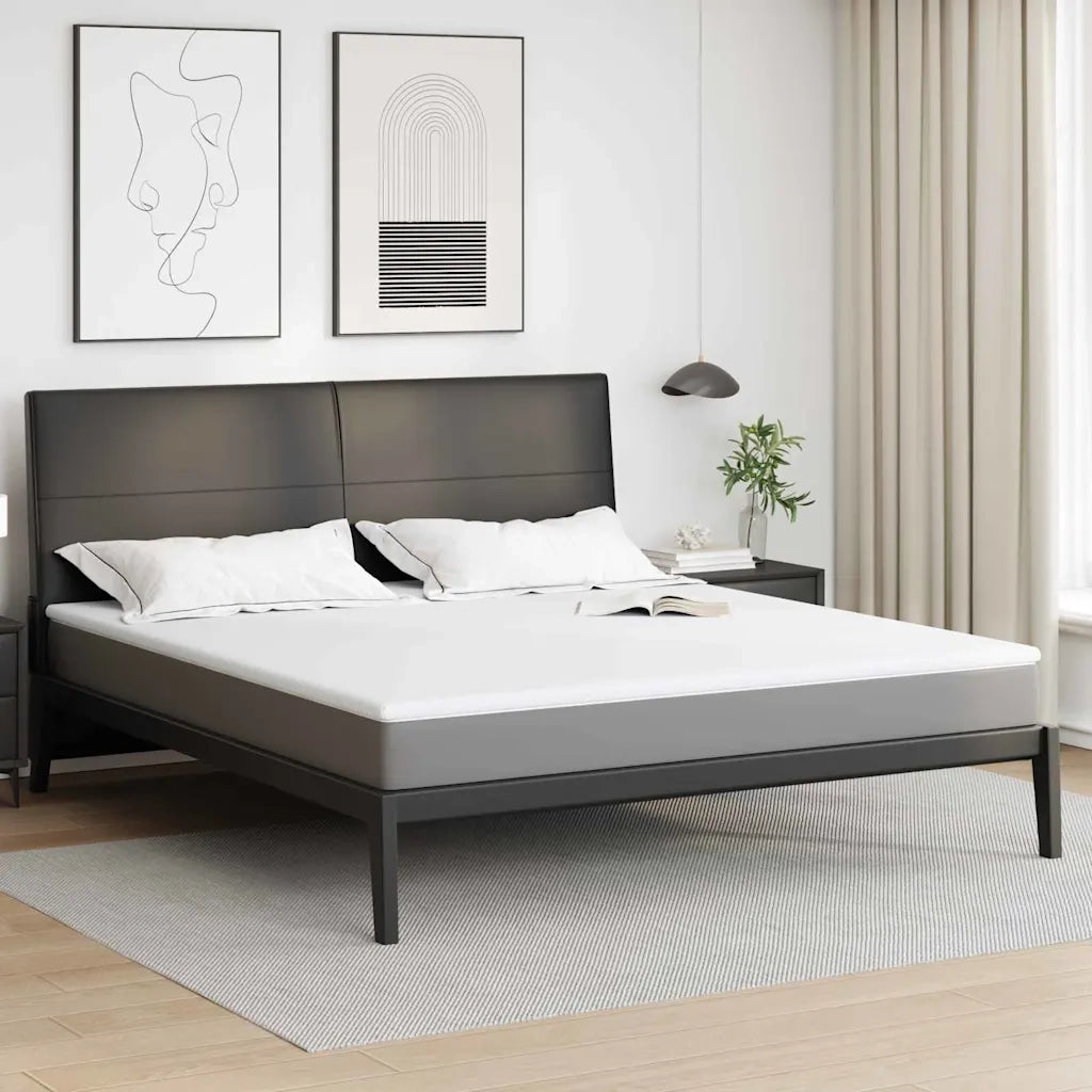Topper per materasso Bianco 200 x 200 cm Tessuto Jacquard CFW3303654