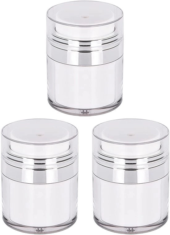 Dispensatore di creme a pompa senza aria 3 pezzi - Dispensatore di creme navulabile - Ospite per prodotti personali portatile - Contenitore a vuoto per prodotti personali - 30 ml Capacità - Contenitore per prodotti personali