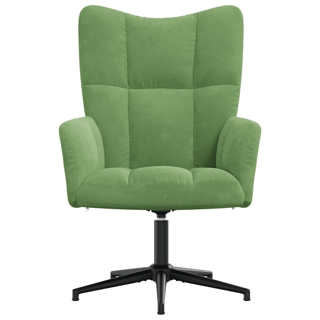 vidaXL Sedia Relax Verde Chiaro in Velluto