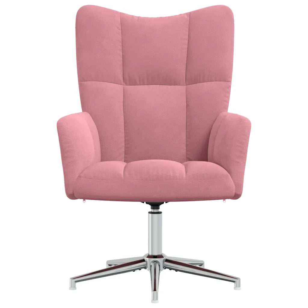 Poltrona | Sedia Relax Rosa in Velluto