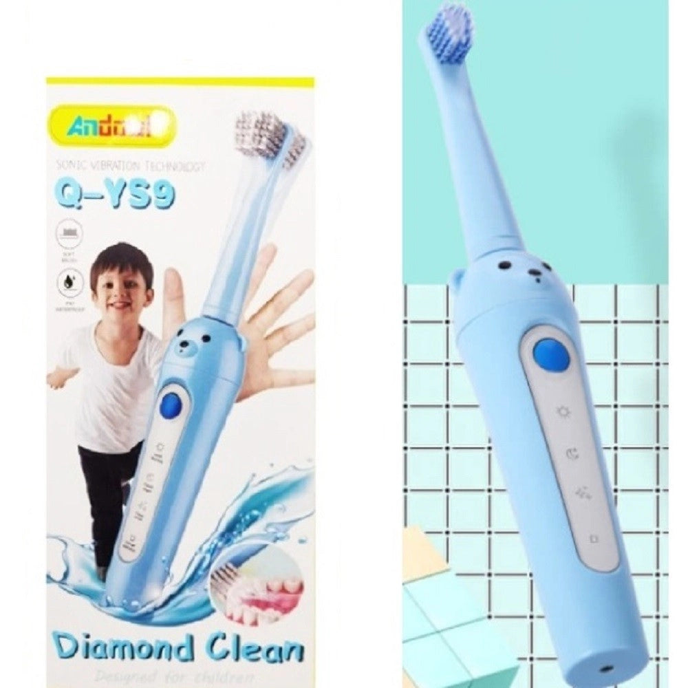 Trade Shop - Spazzolino Elettrico Per Bambini Ricaricabile Usb Bear 3 Modalità Testine Q-ys9 -