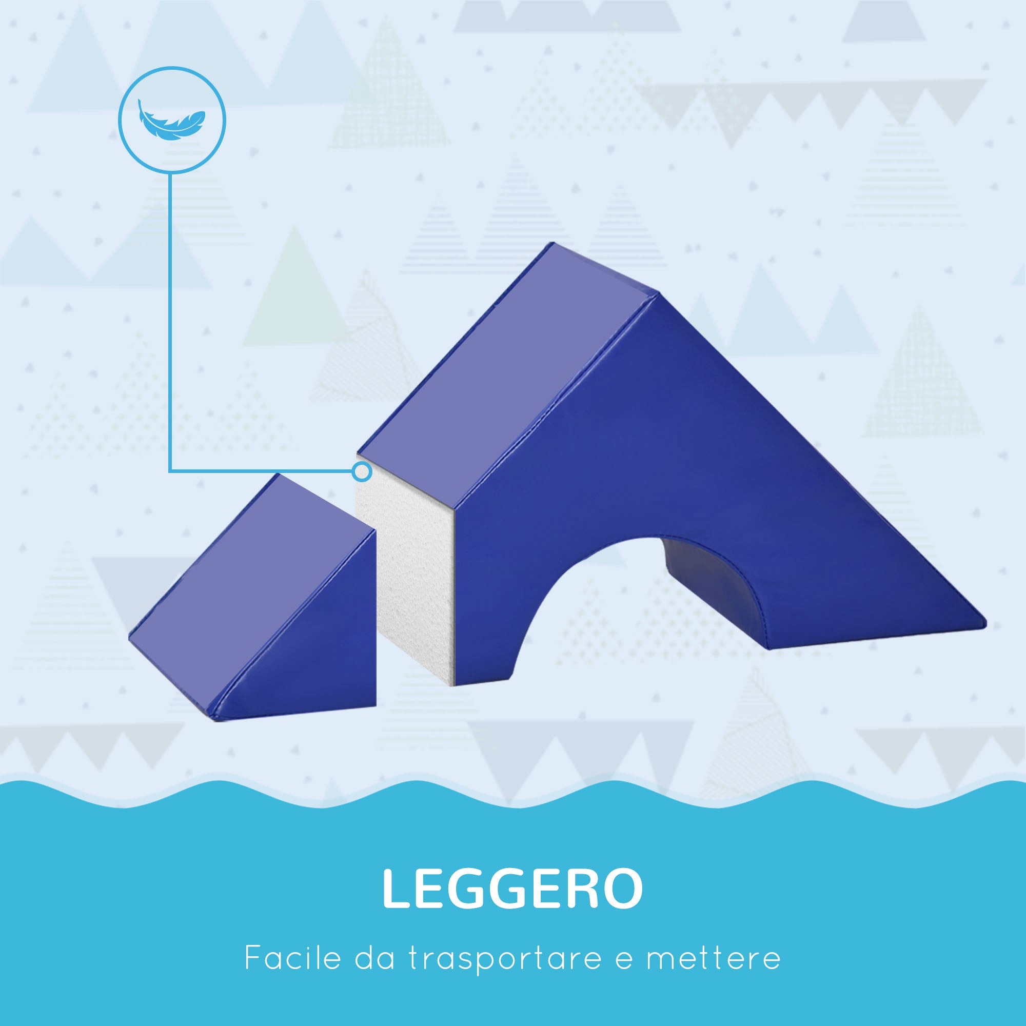 Set 11 Costruzioni Morbide per Bambini da 1-3 Anni in PU e EPE Multicolore