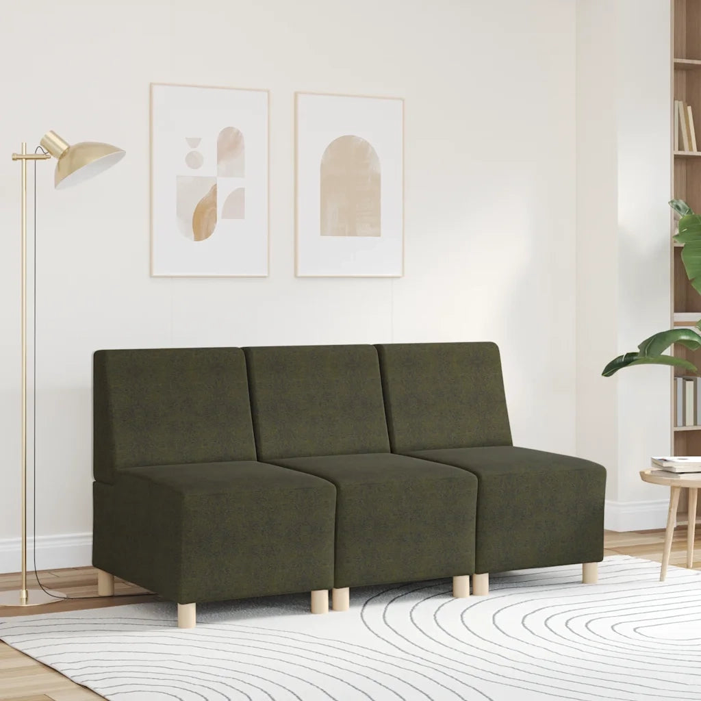 Divano Sedia senza Braccioli Verde Militare 55 cm in Similpelle Scamosciata