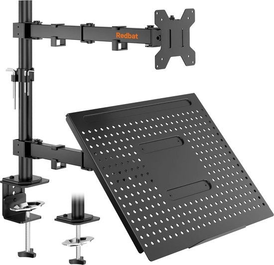 Monitor e laptop stand con VESA 75/100 mm, 2 opzioni di montaggio per schermi LCD-LED da 13 a 32 pollici