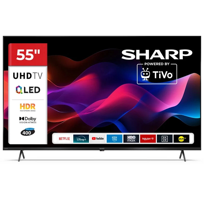 SHARP 55HM5246E - 55"" SMART TV QLED 4K - TIVO OS - FRAMELESS - HDR - AUDIO HARMAN KARDON - IT