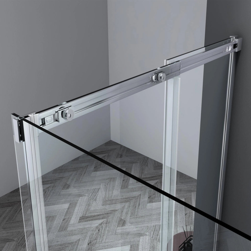 Box Doccia 3 Lati 70x160x70 cm 1 Anta Scorrevole in Cristallo Trasparente 8mm H200 Bonussi Eliane