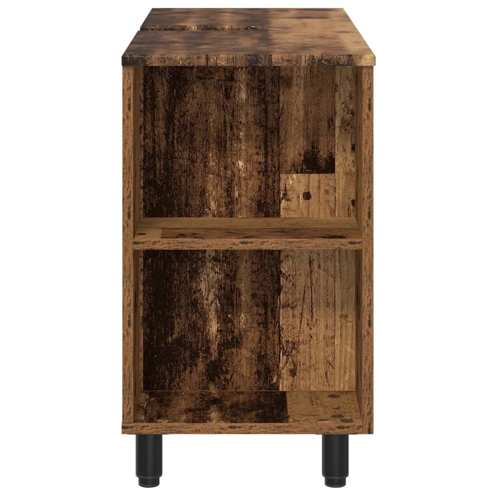 Mobiletto da bagno Legno antico 80 x 35 x 60 cm 889393