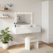 Tavolo da Trucco Bianco 100 x 40 x 70 cm Legno multistrato 865235