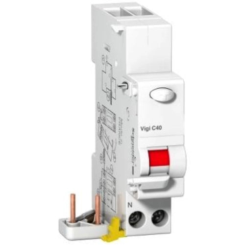 BLOCCO DIFFERENZIALE SINGOLE PARTENZE VIGI C40 1P+N 25A 300MA TIPO AC