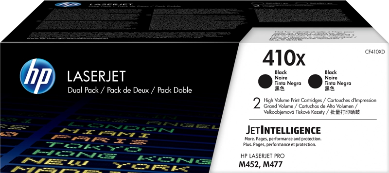 HP Confezione da 2 cartucce toner nero originale ad alta capacità LaserJet 410X