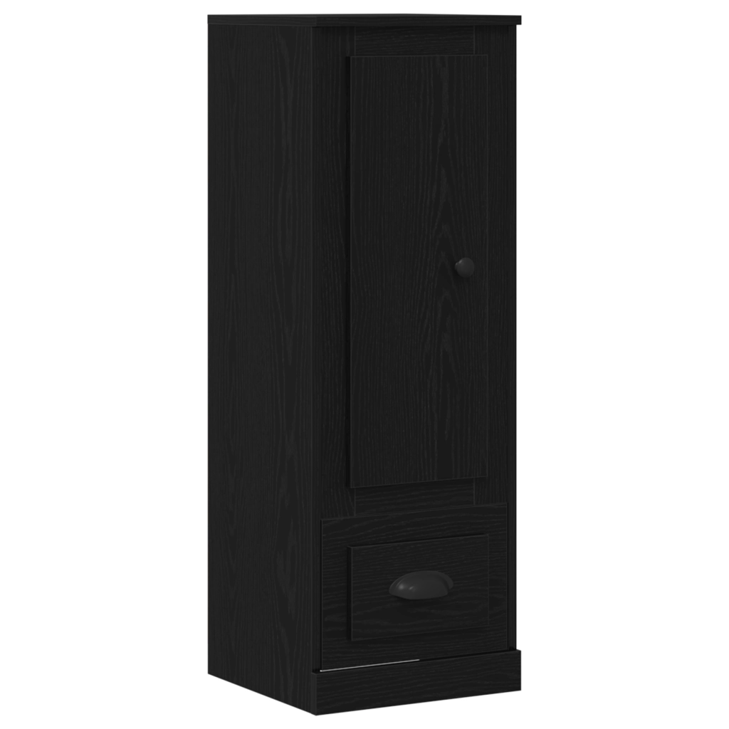 Highboard Nero Rovere 132x35,5x103,5 cm Legno Ingegnerizzato