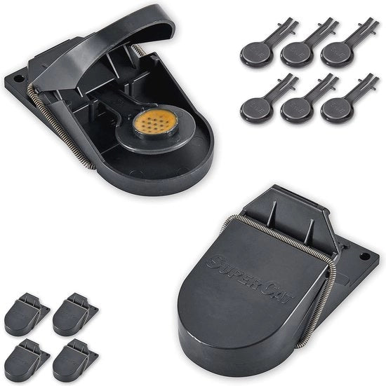 Val Trappola per Uso Interno ed Esterno | Rinnovabile e Non Tossico | Sicura per Bambini e Animali Domestici | Set di 4 Trappole e 6 Accessori di Lure
