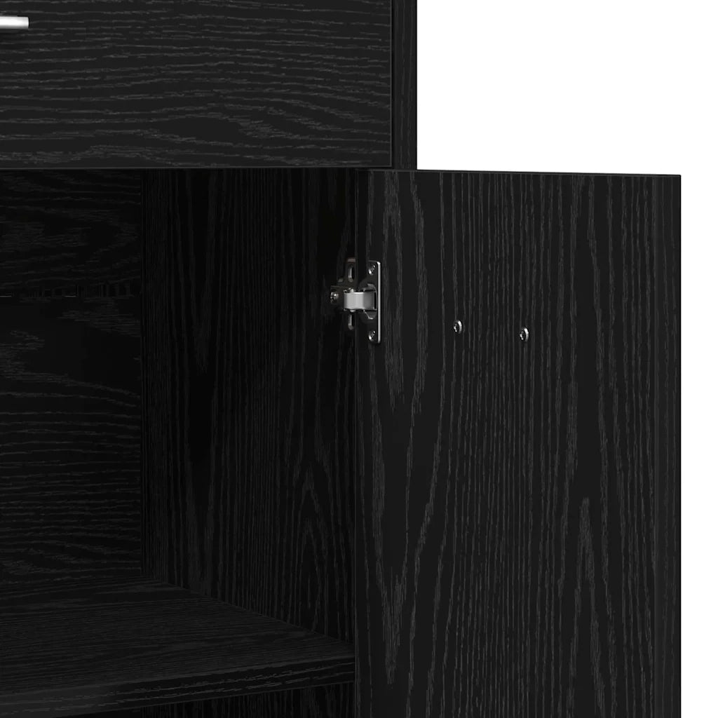 Mobile da Bagno Rovere Nero 60 x 33 x 80 cm Legno multistrato 862551
