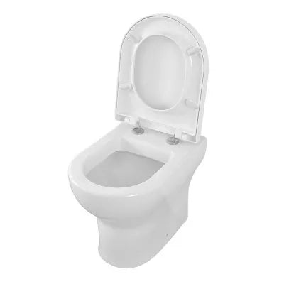 Sanitari filomuro con brida scarico universale e copriwc originale  Pestum