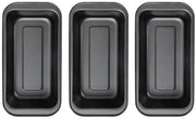 Set di Forme per Torta a Forma Quadrata - 3 Pezzi - Nero - Forme per Torta Antiaderenti - Durissime e Efficiente - Adatte per Feste di Compleanno