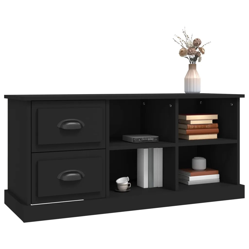 Mobile Porta TV Nero 102x35,5x47,5 cm in Legno Multistrato 816177