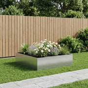 Vaso da giardino Argento 100 x 100 x 30 cm Acciaio zincato 8005088