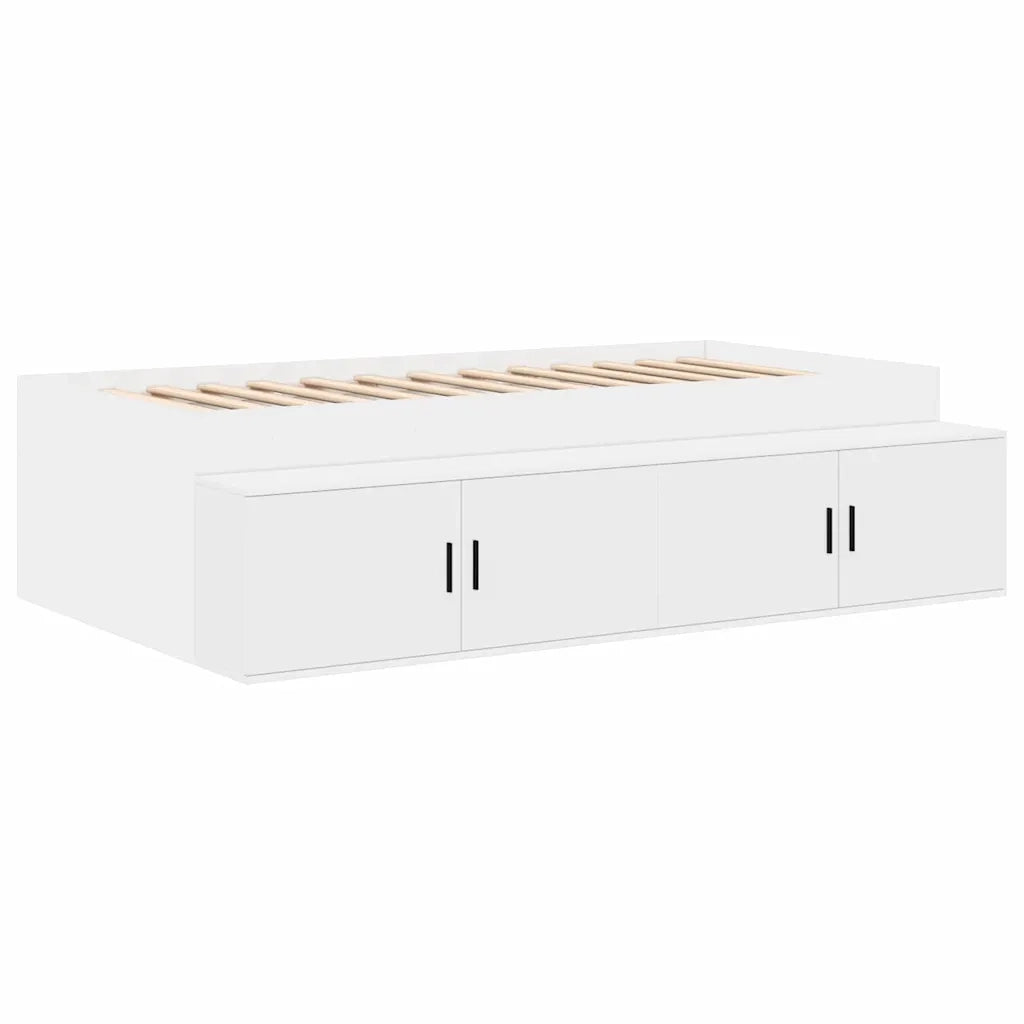 Struttura letto con contenitore Bianco 75 cm Legno multistrato 3335589