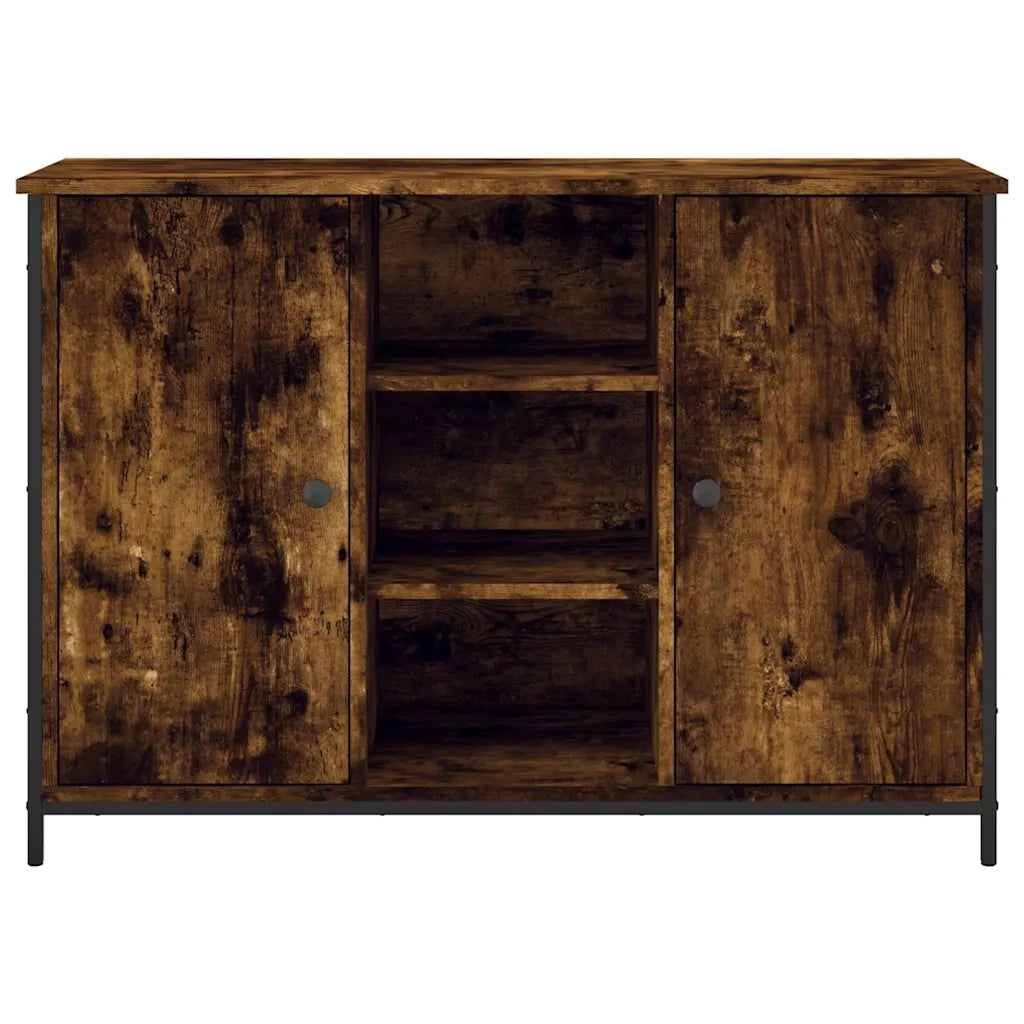 Credenza | Madia | Buffet da pranzo | Armadio da pranzo Rovere Fumo 100x35x70 cm in Legno Multistrato