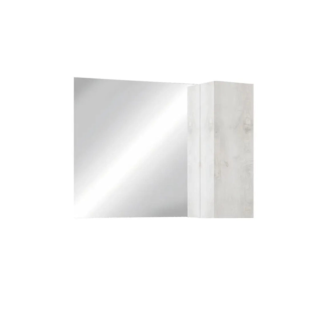 Specchio ISORA – Bianco lucido con vano portaoggetti – L92 x A75 x P18 cm