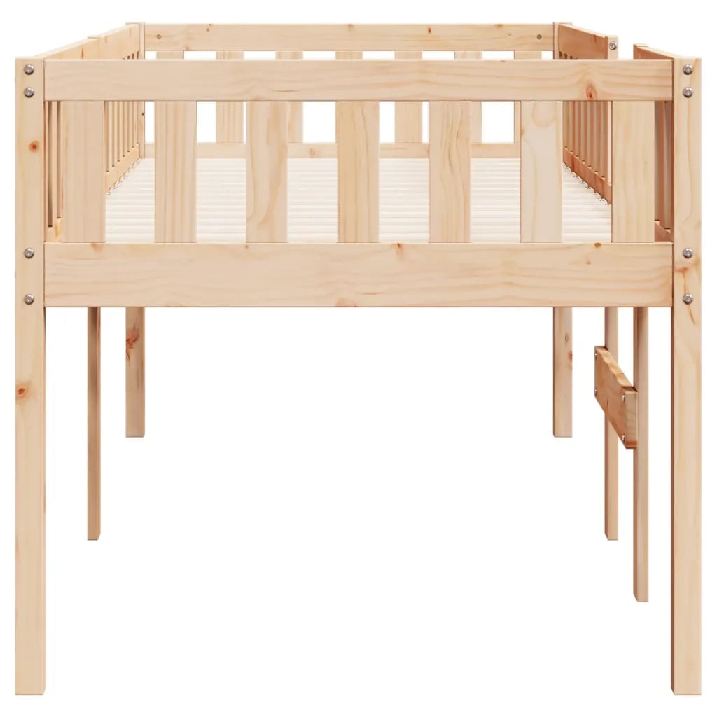 vidaXL Letto per Bambini senza Materasso 75x190 cm Legno Massello Pino