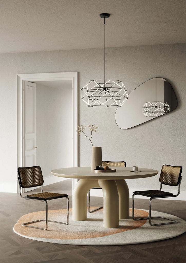 EUCLIDE LAMPADARIO SOSPESO 70M A LED 3000K 5339LM 62W COLORE NERO DIMMERABILE TRIAC