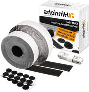 Set di nastro adesivo nero - 10m x 2cm - Adesivo extra resistente - 20 punti di applicazione nastro adesivo Ø 2cm - Con righello nastro adesivo adesivo