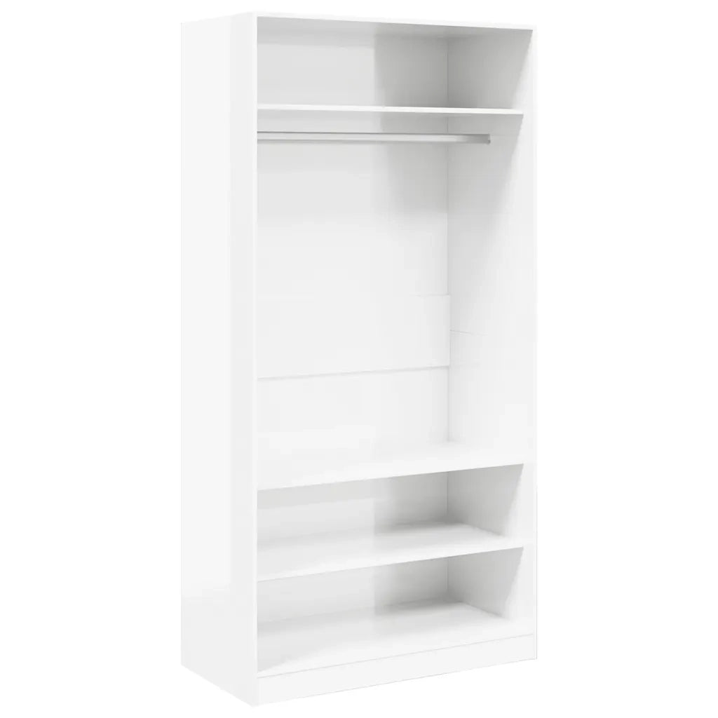 Armadio Bianco Lucido 100x50x200 cm in Truciolato cod mxl 62084