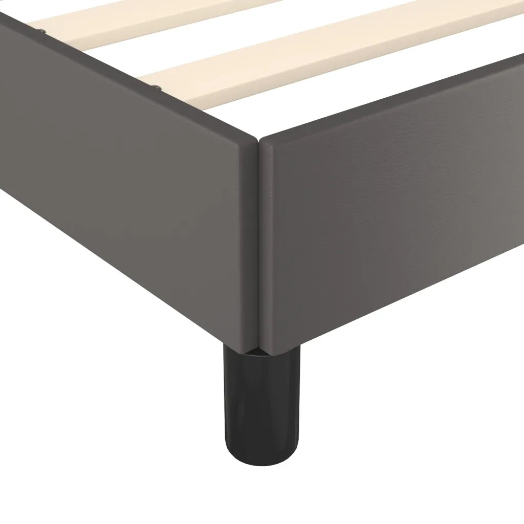 Giroletto con Testiera-Struttura Letto con testiera Grigio 160x200 cm in Similpelle 287456