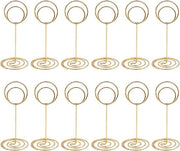 12 pezzi di supporti per biglietti da visita miniaturizzati per numerazione tavola da matrimonio - oro