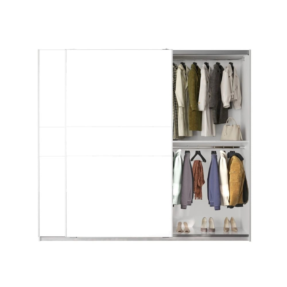 Armadio due ante scorrevoli bianco opaco Swing – 257x55x230H
