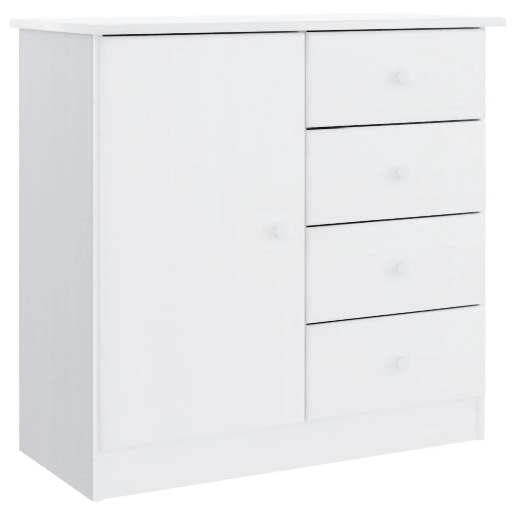 Credenza ALTA Bianca 77x35x165 cm in Legno Massello di Pino 3187772