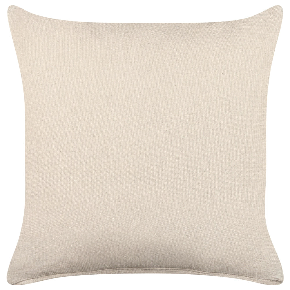 Set di 2 cuscini decorativi in cotone 45 x 45 cm federa stile boho tinta unita