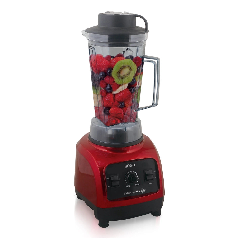 Frullatore elettrico da banco 1800W, caraffa 2L tritan trasparente, 6 lame acciaio inox per cocktail e smoothie - SOGO
