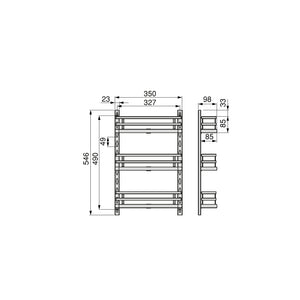 Emuca Portaspezie con 3 ripiani Titane per mobili da cucina o muro., Grigio antracite, Acciaio, 1 u.