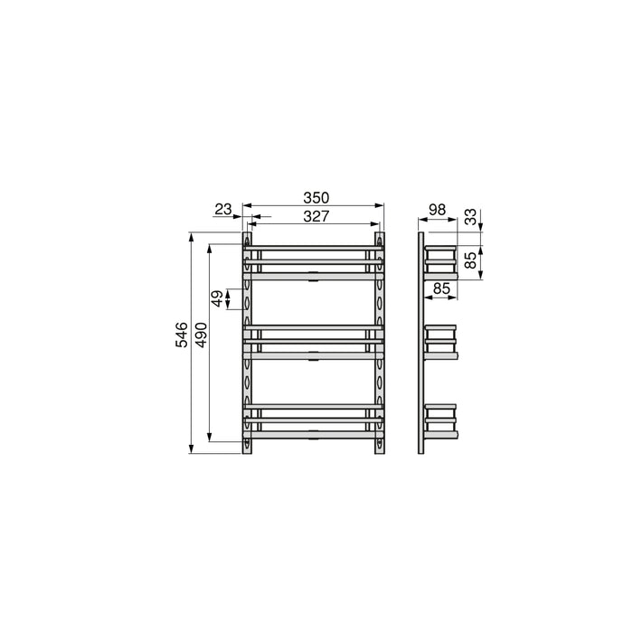 Emuca Portaspezie con 3 ripiani Titane per mobili da cucina o muro., Grigio antracite, Acciaio, 1 u.