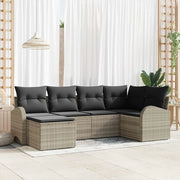 Set Divano da Giardino Grigio chiaro polyrattan 3346112