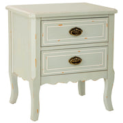 Comodino in legno con due cassetti 50x38x55h cm