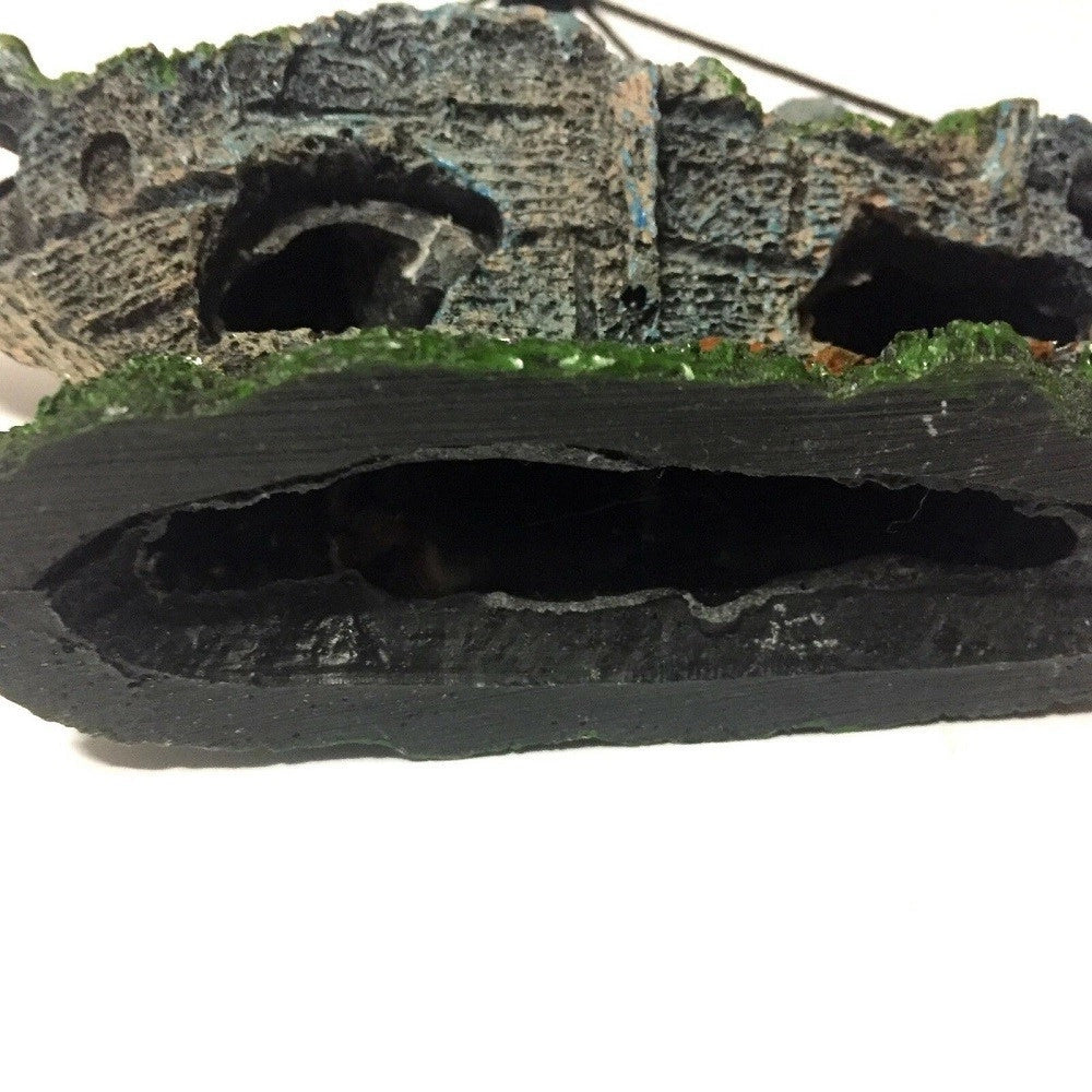 Trade Shop - Decorazione Per Acquario Relitto Nave Imbarcazione Resina Pesci Acqua Barca -