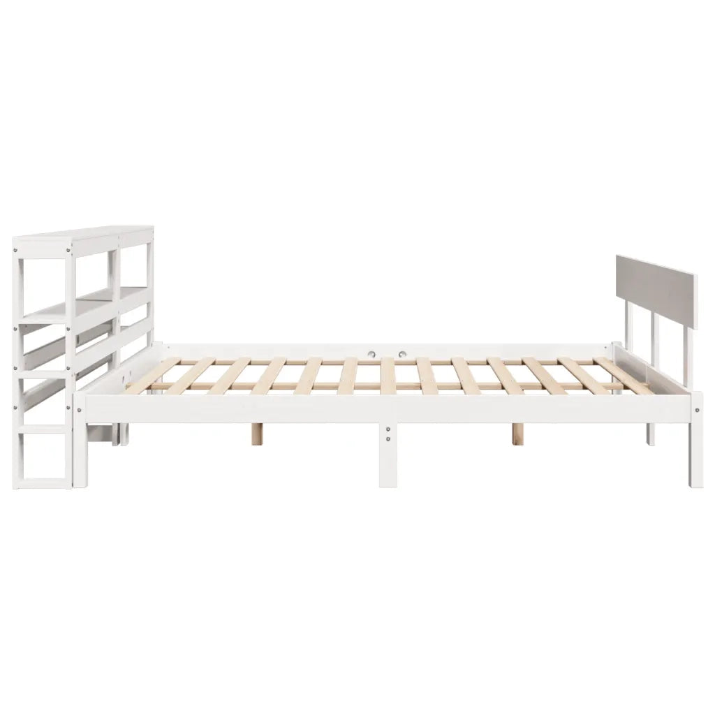 Letto senza Materasso Bianco 140x200 cm Legno Massello di Pino