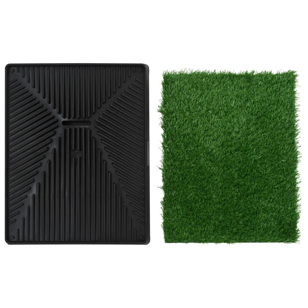 Toilette Animali con Vassoio e Prato Finto Verde 63x50x7cm WC CFW1659877