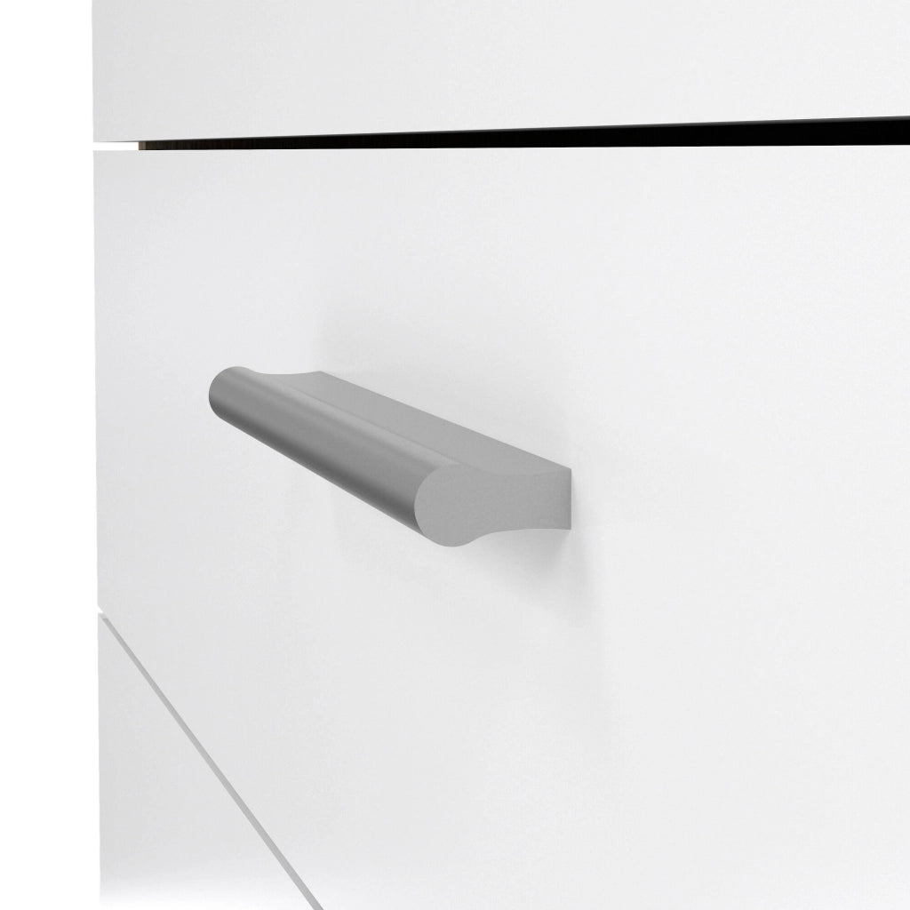 Cassettiera Arwen, Settimino multiuso, Comò camera da letto, Mobile con cassetti, 80x40 h68 cm, Quercia e Bianco lucido