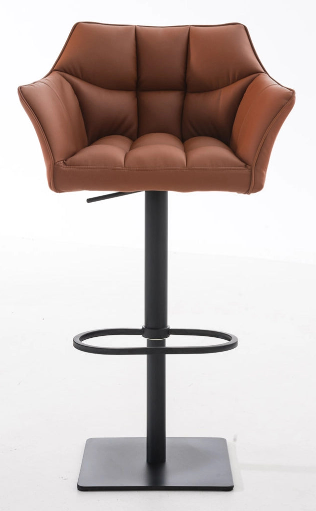 Set 2 sgabelli bar Damaso in ecopelle nera 1